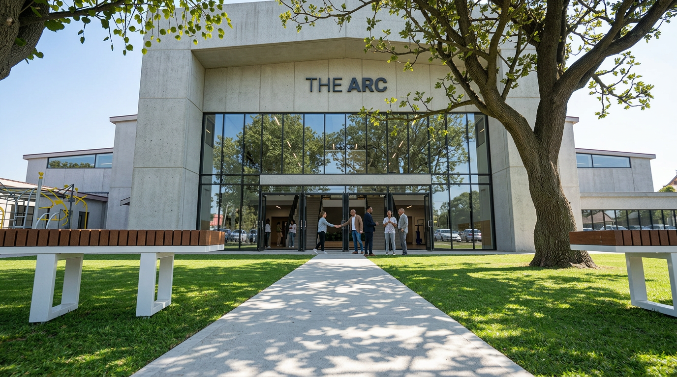 Conceptual rendering of The Arc Entrance